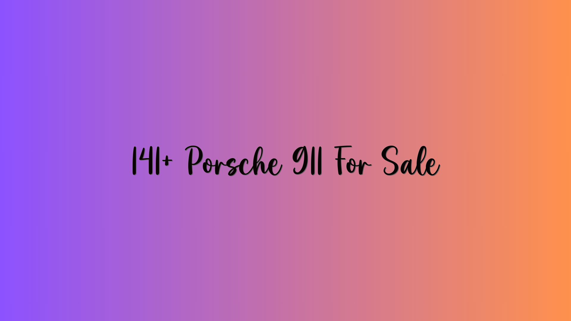 141+ Porsche 911 For Sale
