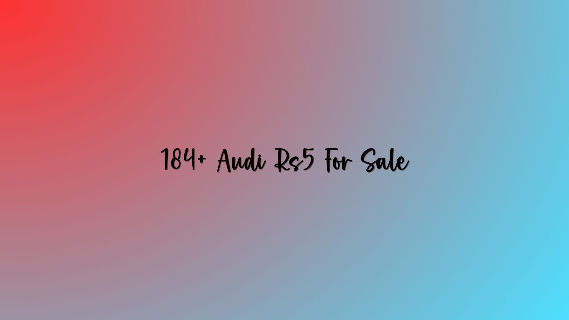 184+ Audi Rs5 For Sale