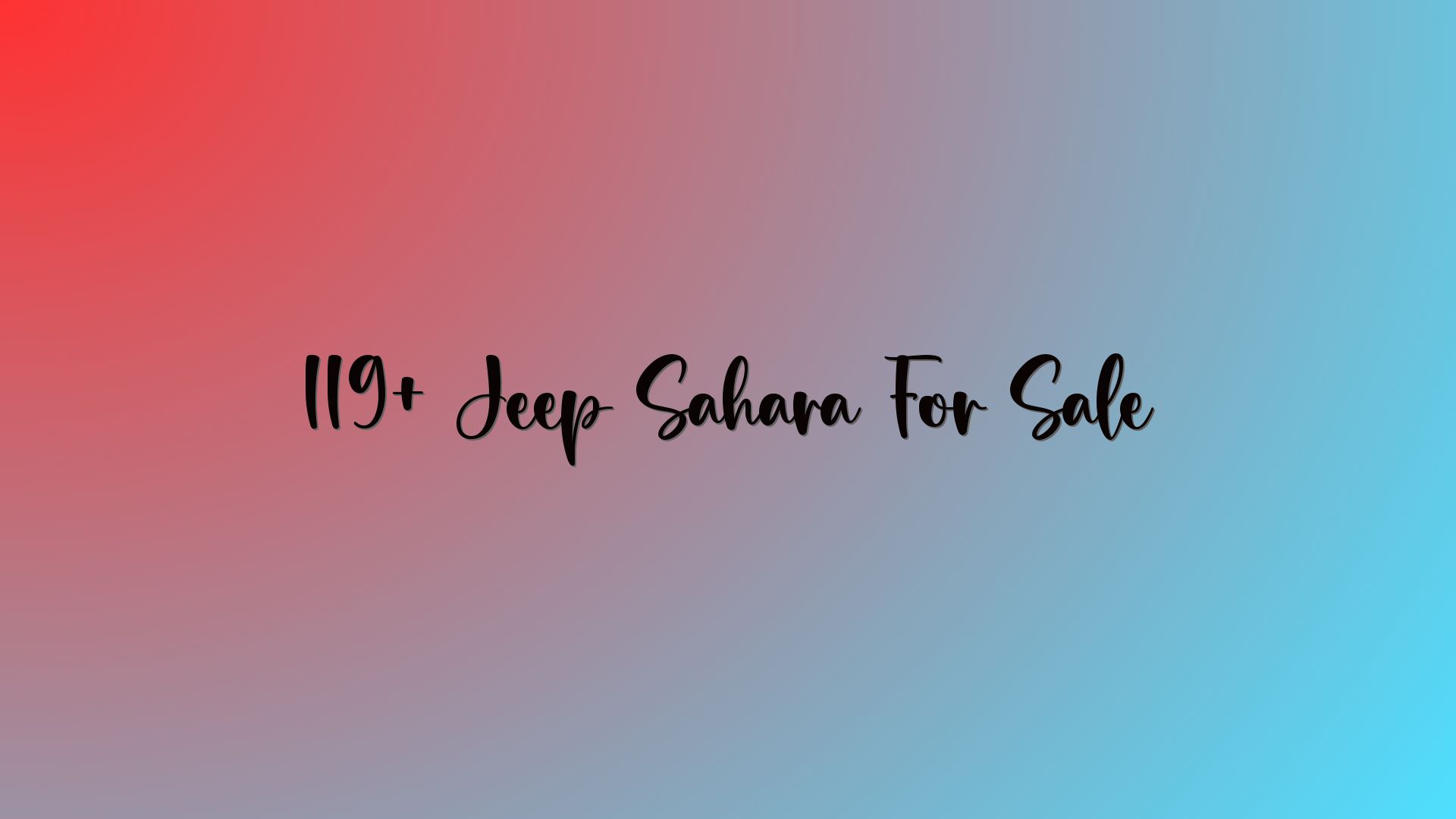 119+ Jeep Sahara For Sale