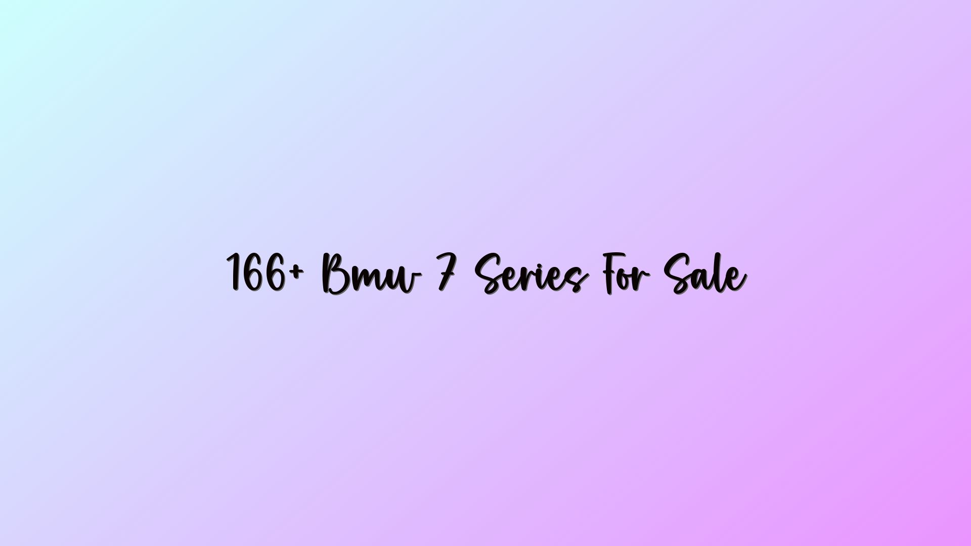 166+ Bmw 7 Series For Sale