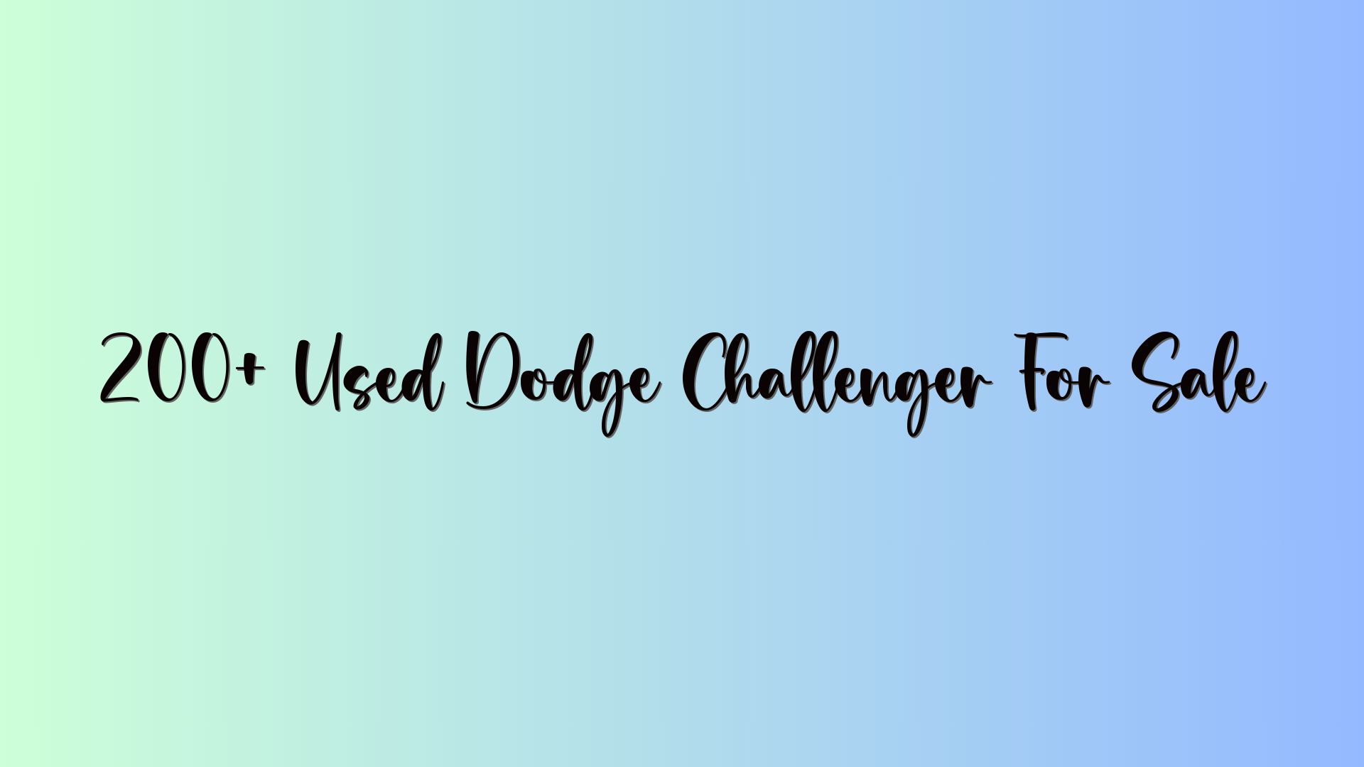 200+ Used Dodge Challenger For Sale