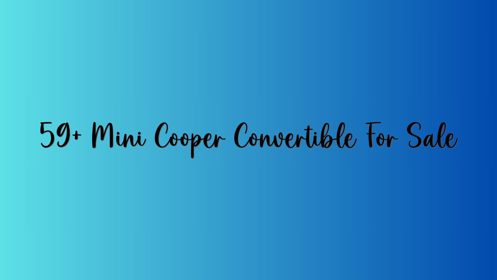 59+ Mini Cooper Convertible For Sale