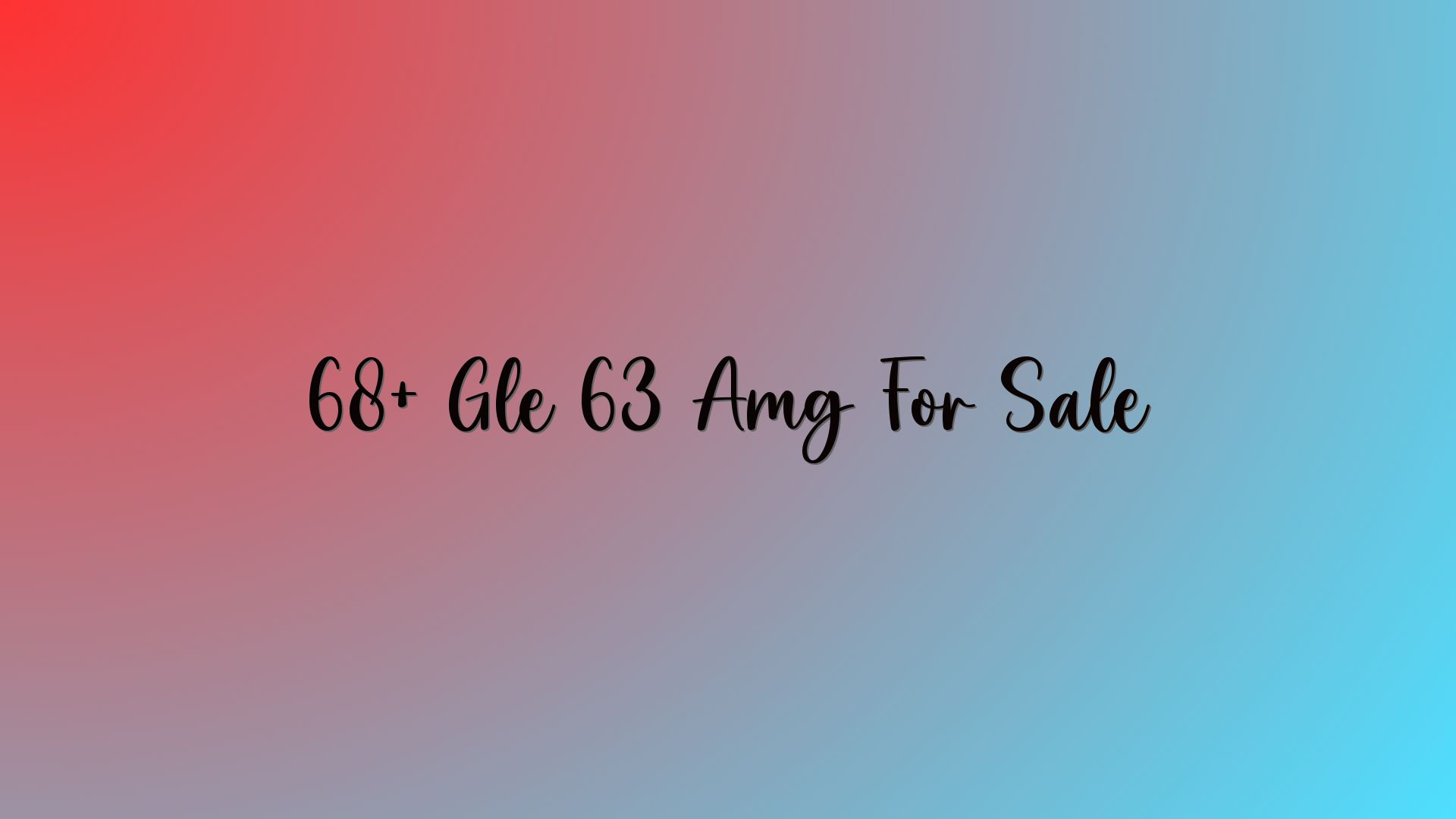 68+ Gle 63 Amg For Sale