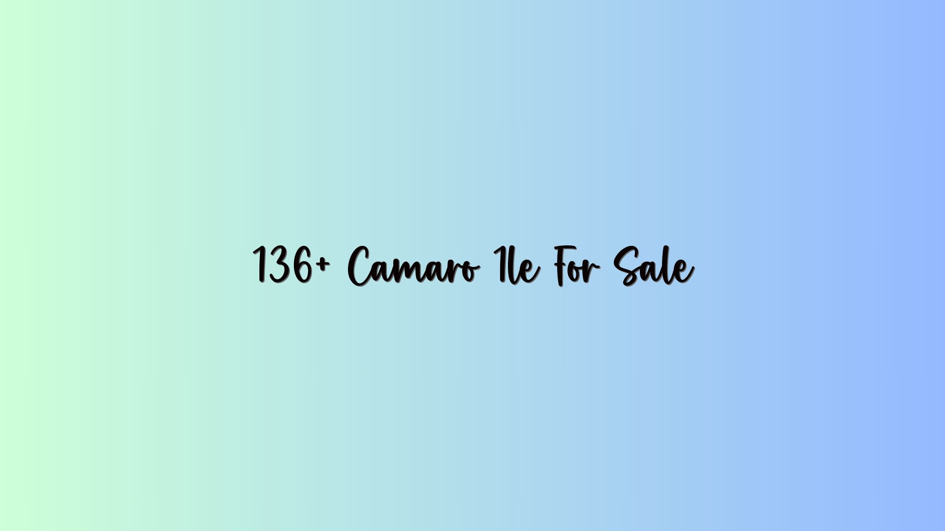 136+ Camaro 1le For Sale