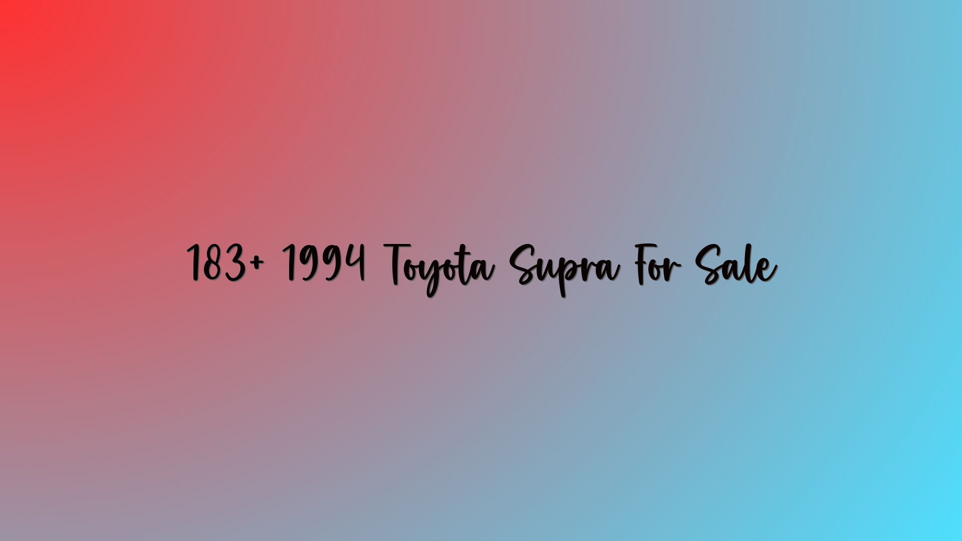 183+ 1994 Toyota Supra For Sale