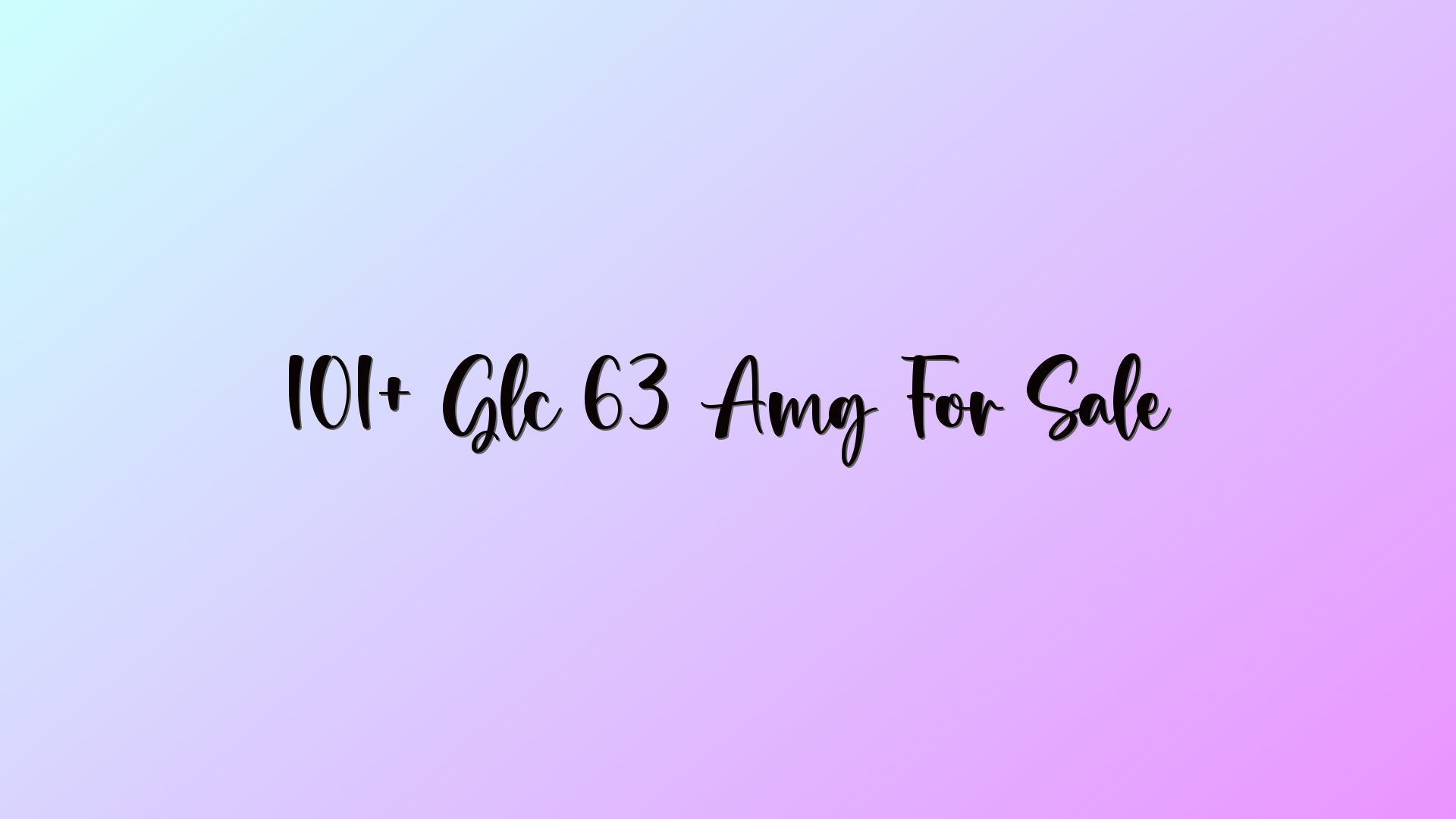 101+ Glc 63 Amg For Sale