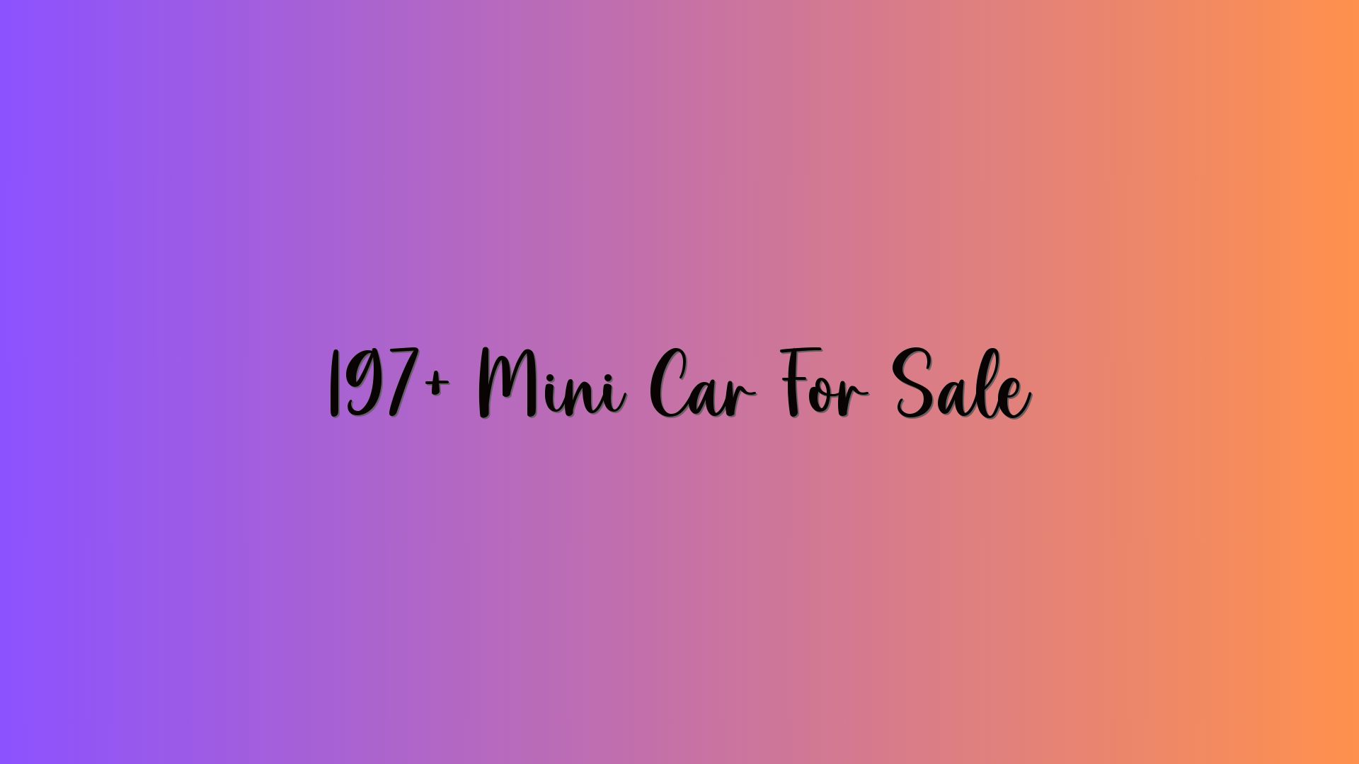 197+ Mini Car For Sale