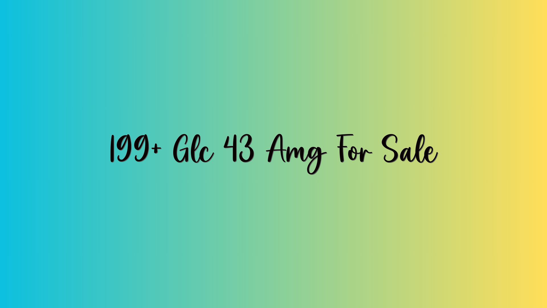199+ Glc 43 Amg For Sale